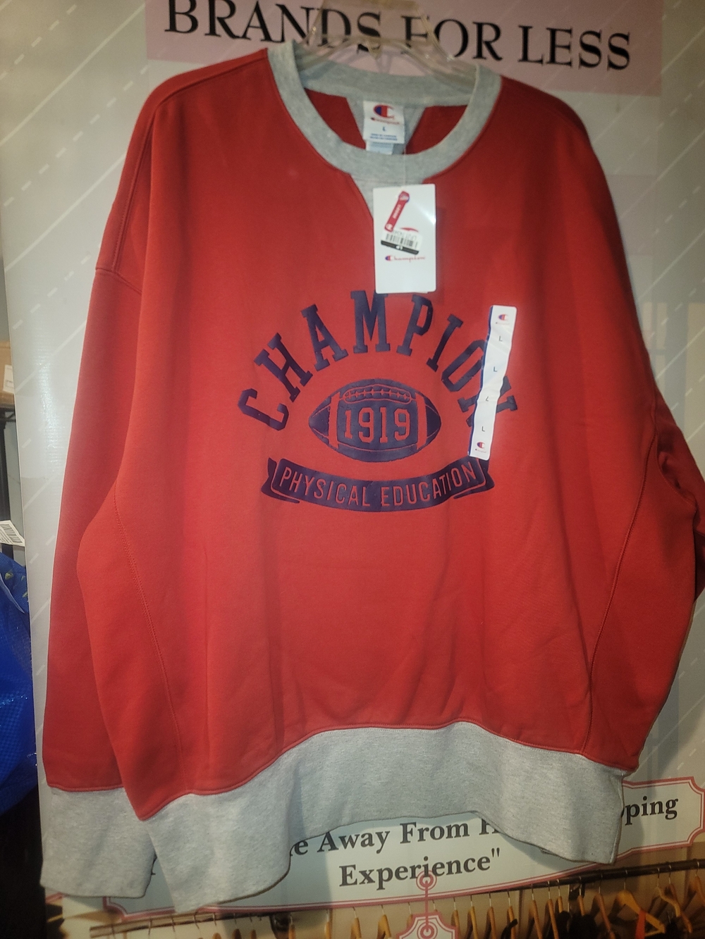 Champion Red Graphic Crewneck Sweatshirt